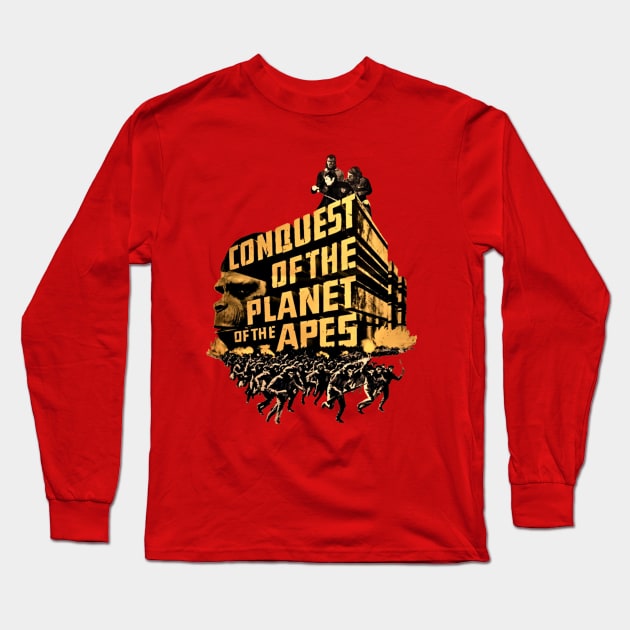 Conquest of the Planet of the Apes Long Sleeve T-Shirt by Pop Fan Shop